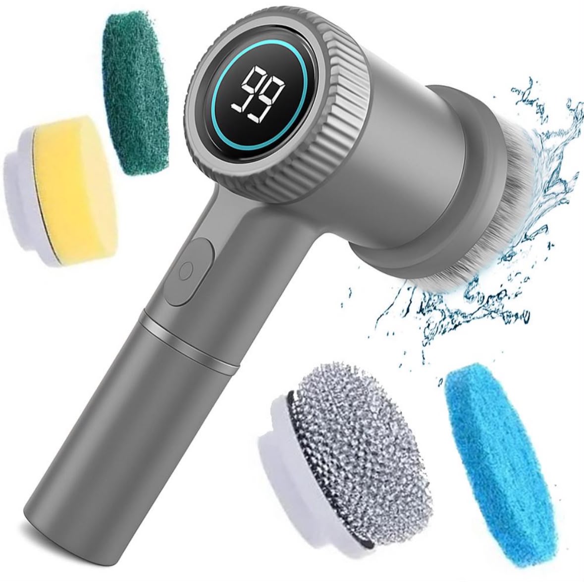 Electric Spin Scrubber – 5 Interchangeable Brush Heads