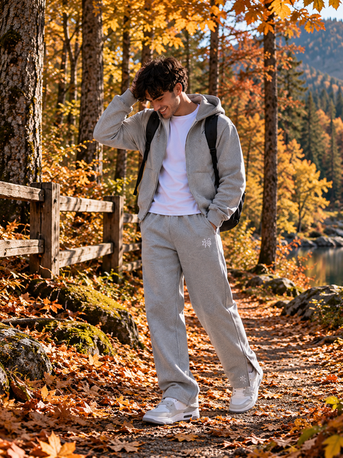 Y2K Wide-Leg Sweatpants – Streetwear met Ritsdetails.     ⚡ LIMITED DROP – DON’T MISS OUT